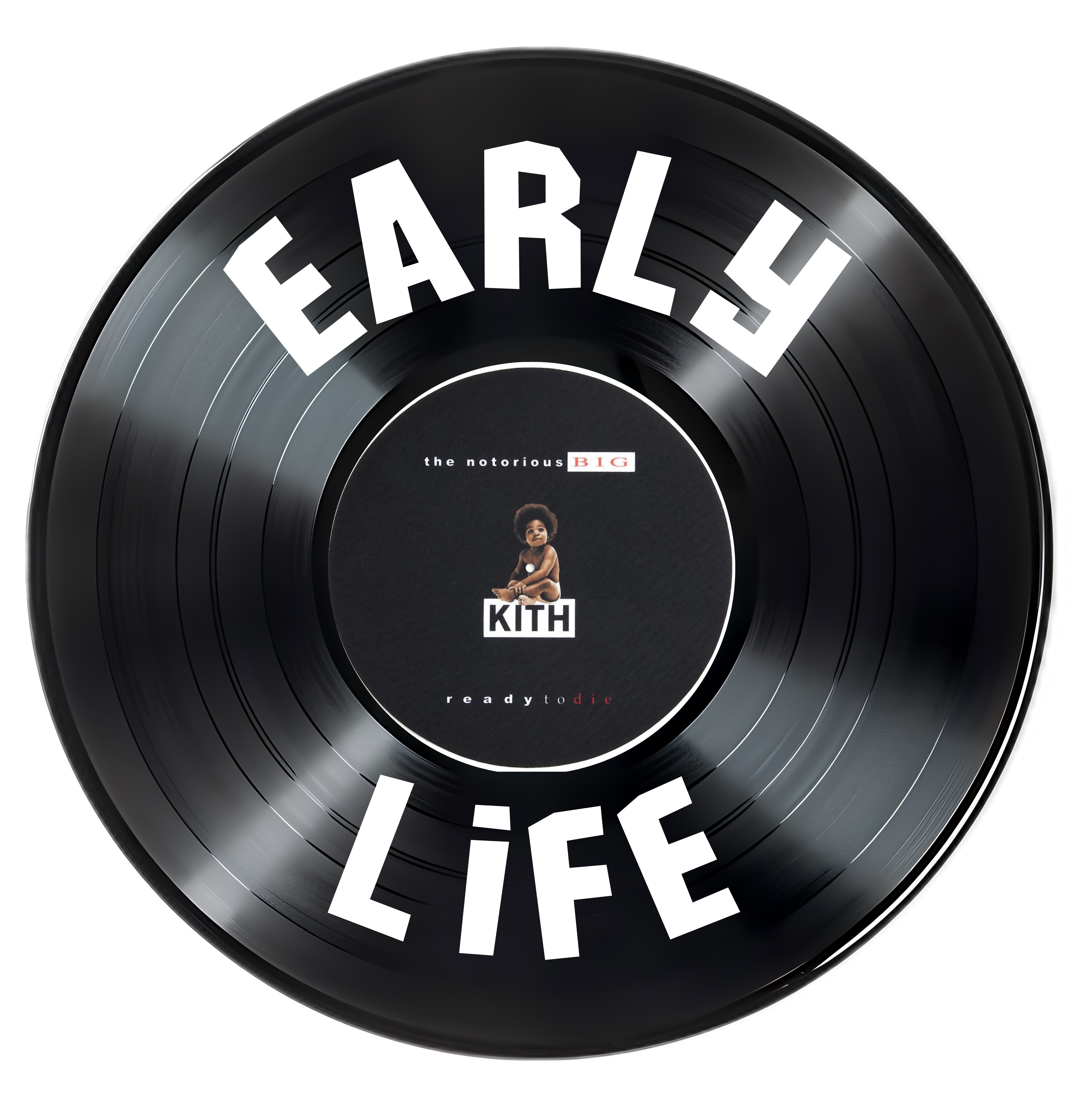 Picture of a record with the words early life